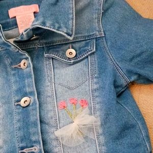 Jean jacket hand embroidered